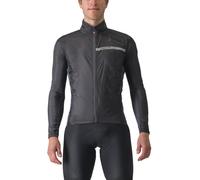 Giacca a vento sottile Castelli Squadra Stretch nero grigio scuro - S