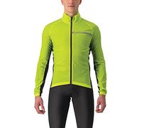 Giacca a vento sottile Castelli Squadra Stretch verde lime elettrico grigio - XS