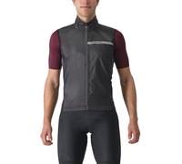 Gilet a vento sottile Castelli Squadra Stretch nero grigio scuro - S