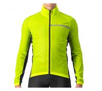 Giacca a vento sottile Castelli Squadra Stretch verde lime elettrico grigio - XXL