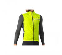 Gilet a vento Castelli Squadra Stretch verde lime elettrico grigio - M