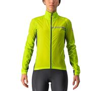 Castelli Squadra Stretch Jacket Giallo L Donna Electric Lime / Dark Grey