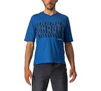 Castelli Trail Tech Tee, T-Shirt Uomo, Cobalt Blue/Savile Blue-Silver