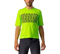 Castelli Trail Tech Tee, T-Shirt Uomo, Electric Lime/Dark Lime, M
