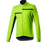 Castelli Uomo Giacca, Yellow Fluo/Black-Black Reflex, XL