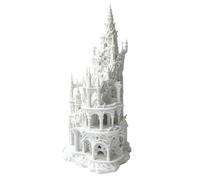 Castello 'acquario - Decorazioni per acquario con rovine gotiche | Grot | Paesaggio vintage stampato in 3D, struttura cava di nascondiglio, resina non tossica, per piccoli pesci Betta e installazione