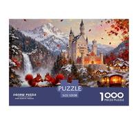 Castello bavarese di Neuschwanstein Autunno Puzzle in Legno Impermeabile DIY Puzzles Da 1000 Pezzi Per Adulti Impossibili Giochi Di Impegnativi