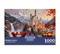 Castello bavarese di Neuschwanstein Autunno Puzzle in Legno Impermeabile Puzzles Da 1000 Pezzi Regali Per Adulti Impossibili Giochi Educativi