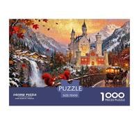 Castello bavarese di Neuschwanstein Autunno Puzzle in Legno Impermeabile Puzzles Da 1000 Pezzi Regali Per Adulti Divertenti Giochi Educativi