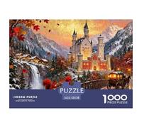 Castello bavarese di Neuschwanstein Autunno Puzzle in Legno Impermeabile Puzzles Da 1000 Pezzi Regali Per Adulti Impossibili Giochi Di Impegnativi