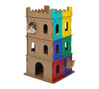 Castello, casa, tana, torre per gatti, casetta in cartone XL