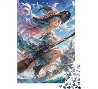 Castello Cielo Donna Puzzle, 1000 Pezzi Gioco Interiore Adulto | 70x50cm Cartone, Esercizio Mentale, Finitura Superficie Liscia, Amanti D'arte, Riduzione Dello Stress