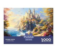 Castello Classico Puzzle 1000 Pezzi Carta per Adulti Paesaggio Costiero Fiabesco Gioco di Puzzle 1000 Pezzi Decorazione Casa Relax Regalo 70x50cm/1000pcs 70x50cm/1000pcs