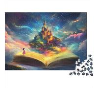 Castello da Favola Puzzle 1000 Pezzi Carta per Adulti Libro di Storie Magiche Gioco di Puzzle 1000 Pezzi Relax Decorazione Regalo 52x38cm/1000pcs