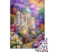 Castello da Favola Puzzle 1000 Pezzi per Adulti Paesaggio Fantastico Carta Gioco di Puzzle Rilassanti Decorazione Famiglia Regalo 70x50cm/1000pcs