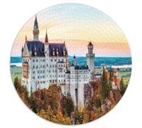 Castello da Fiaba Puzzle 1000 Pezzi Rotondo Carta Adulti Alta Difficoltà Paesaggio Gioco di Puzzle 1000 Pezzi Relax Decorazione Regalo
