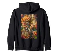 Castello della foresta autunnale Felpa con Cappuccio