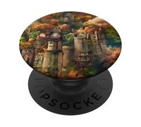 Castello della foresta autunnale PopSockets PopGrip Adesivo