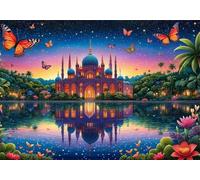 Castello della Notte Puzzle 300 Pezzi per Adulti e Ragazzi, Puzzles Classico, Puzzle Adulti 300 pezzi Lago, Decorazione Casa, Idea Regalo Creativa e Divertente, Intrattenimento Antistress 40x28cm