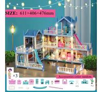 Castello della principessa casa delle bambole giocattolo magico con mobili...