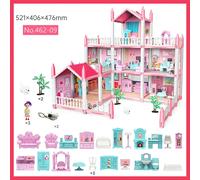 Castello della principessa casa delle bambole giocattolo magico con mobili...