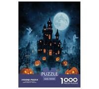 Castello dell'Horror di Zucca Jigsaw 1000Pcs Notte di Luna Piena Adulti E Bambini Mani Sul Gioco Idea Regalo Uomo Donna 70x50cm/1000pcs