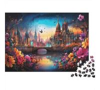 Castello di favole Puzzle Impossibili 1000Pcs Enchanted Bridge Decorazione Per La Casa. Giochi Rilassamento E Intelligence Per Adulti E Ragazzi Da 14 Anni 1000pcs (75x50cm)