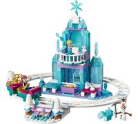 LEGO | Disney Frozen Castello di Ghiaccio di Elsa e Avventura sulla Neve - Giocattolo con Mini Bamboline di Anna ed Elsa, Olaf, Binari del Treno e Carrelli da Neve - Regalo per Bambine 4+ Anni - 43281