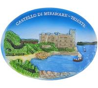 Castello di Miramare Trieste Italia Turistico Souvenir 3D Magnete Frigorifero Decorazioni Magnete