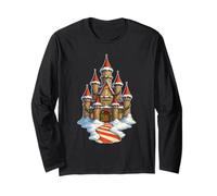 Castello di Natale Snowy Candy Cane Percorso Maglia a Manica