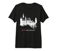 Castello di Neuschwanstein Baviera Germania I Love Germany Maglietta Premium