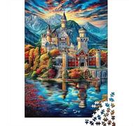 Castello di Neuschwanstein Puzzle 1000 Pezzi, Jigsaw Puzzle Ad Alta Difficoltà Regali Per Adulti E Adolescenti Home Giochi 52x38cm/1000pcs