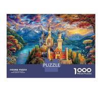 Castello di Neuschwanstein Puzzle 1000 Pezzi, Jigsaw Puzzle Ad Alta Difficoltà Regali Per Adulti E Adolescenti, Home Giochi 38x26cm/1000pcs