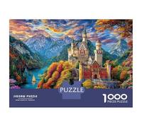 Castello di Neuschwanstein Puzzle 1000 Pezzi, Jigsaw Puzzle Difficili Per Adulti E Ragazzi Dai 14 Anni in Su, Home Giochi Puzzle 52x38cm/1000pcs