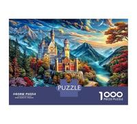Castello di Neuschwanstein Puzzle Da 1000 Pezzi - Puzzle Ad Alta Difficoltà,Giochi Stimolanti Per Tutta La Famiglia 38x26cm/1000pcs