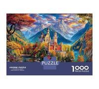 Castello di Neuschwanstein Puzzle Da 1000 Pezzi - Puzzle Ad Alta Difficoltà,Giochi Stimolanti Per Tutta La Famiglia 38x26cm/1000pcs