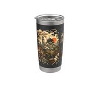 Castello di Osaka Cherry Blosom Giappone Ukiyo-e Kanji giapponese Bicchiere termico in acciaio inox doppia parete