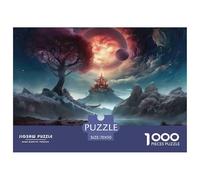 Castello Fantastico Puzzle per Adulti 1000 Pezzi Cielo Nebulosa Gioco di Puzzle 1000 Pezzi Relax Decorazione Famiglia 70x50cm/1000pcs
