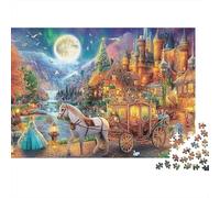 Castello Fantasy Scene 1000 Pezzi Set Di Puzzle in Cartone Extra Often Per Arte notturna del cavallo della luna Adulti Antistress Gioco Educativo Regalo Per Collezionisti Adulti 70x50cm/1000pcs