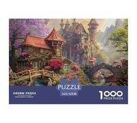 Castello Fiabesco nella Foresta Puzzle 1000 Pezzi Carta per Adulti Ponte Vintage Gioco di Puzzle 1000 Pezzi Decorazione Relax Famiglia 52x38cm/1000pcs 52x38cm/1000pcs