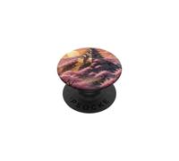 Castello giapponese sulla montagna Sakura Tramonto PopSockets PopGrip Adesivo
