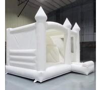 Castello gonfiabile bianco di fantasia gonfiabile del castello adatto per il partito all'aperto di nozze all'aperto meravigliosa casa della principessa qualità commerciale-grade del PVC super durevole