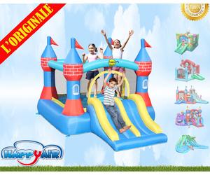CASTELLO GONFIABILE CON DOPPIO SCIVOLO HAPPY HOP SALTERELLO ART. 9512