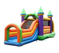 Castello Gonfiabile per Bambini Professionale con Scivolo e Ostacoli