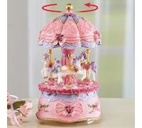 " Castello IN The Sky " Rosa Ceramica Cavallo Carosello Carillon Great