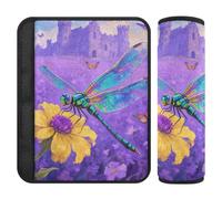 Castello Libellula Viola 2 pz seggiolino auto Cinghie Covers Più Comfort Guida per Auto funda para cinturón de carro