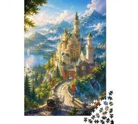 Castello Montagna Foresta 1000 Pezzi Mini Puzzle per Adulti Idea Regalo | 70x50cm Cartone Amanti Puzzle Relax Gioco Di Puzzle Fatto A Mano Regalo Di Compleanno Decorazione Casa