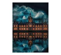 Castello notturno a specchio puzzle, 1000 pezzi, per adulti, di alta qualità