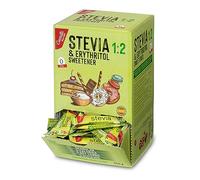 Dolcificante Stevia + Eritritolo 1:2 | 204 bustine da 2,5 g | Sostituto dello Zucchero 100% Naturale - 0 calorie - 0 Indice Glicemico - Keto e Paleo - 0 Carboidrati - Castello since 1907-510 g