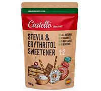 Dolcificante Stevia + Eritritolo 1:2 | 1g = 2g zucchero | Sostituto dello Zucchero 100% Naturale - 0 calorie - 0 Indice Glicemico - Keto e Paleo - 0 Carboidrati - No OGM - Castello since 1907-850 g